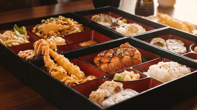 Salmon Bento.